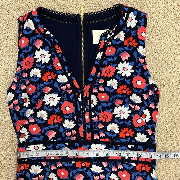 Kate Spade New York Shore Thing Daisy Jacquard Sheath Mini Dress Crochet Inlay 4 - Picture 7 of 13